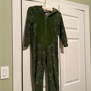 H&M Green Dinosaur Hooded Onesie